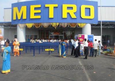 Distribution center for Metro Cash & Carry at Moosapet , Uppal & Kolkata